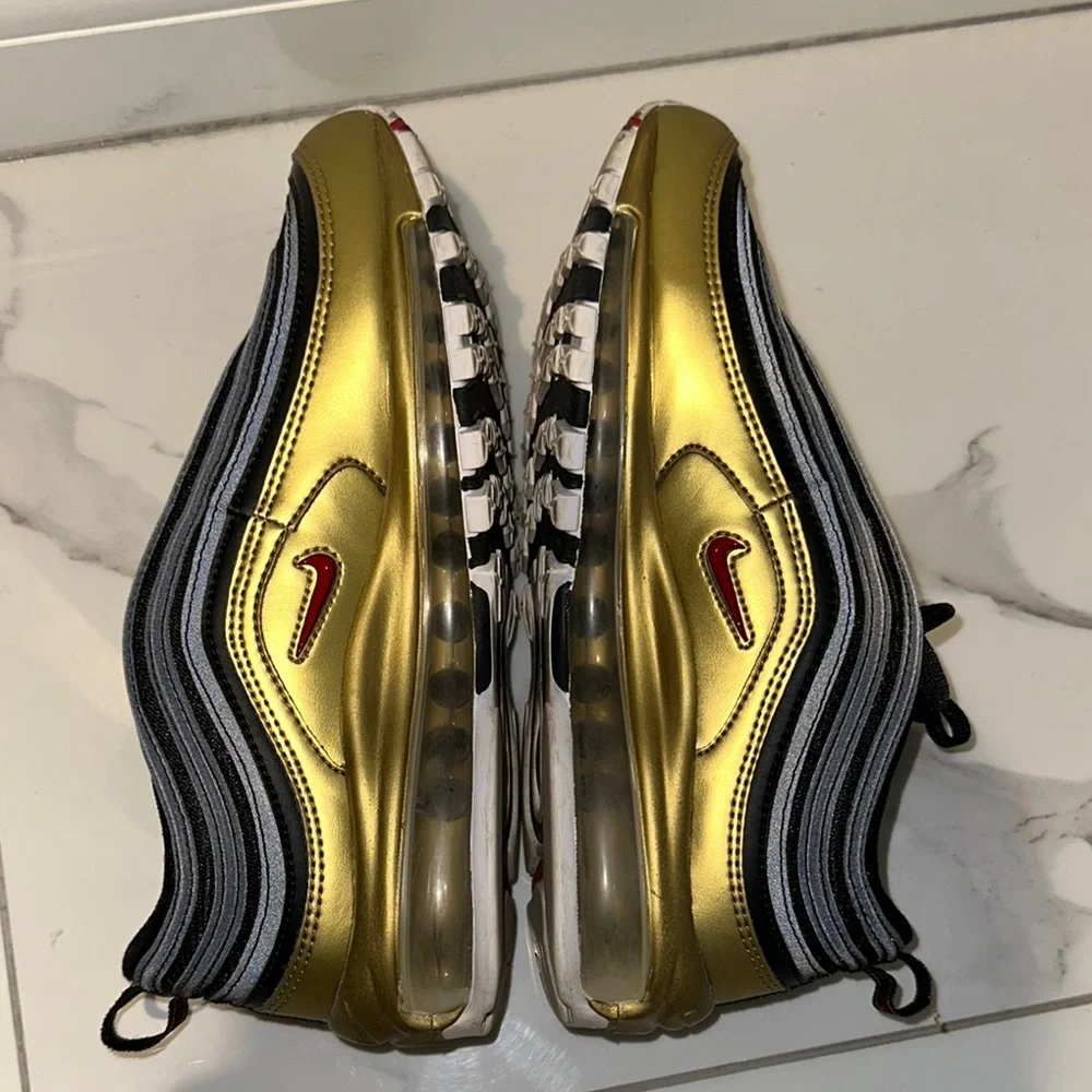 Nike Air Max 97 Black and Gold Sneakers - Picture 2 of 2